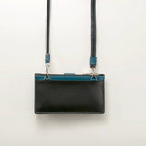 【アトリエヒロ】シェル 黒蝶貝ボタン 横型スマホポーチウォレット