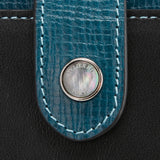 【アトリエヒロ】シェル 黒蝶貝ボタン 横型スマホポーチウォレット