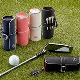 【アドバンテージ】ソフトシュリンクレザー 筒型ゴルフボールケース